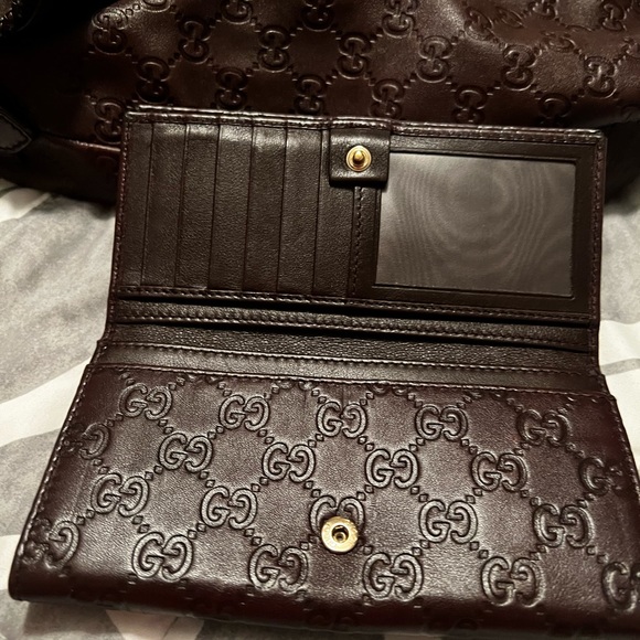 Gucci leather hobo bag and matching wallet - Picture 3 of 14